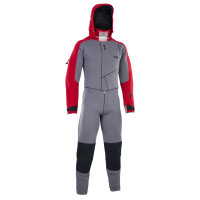 ION Wetsuit Fuse Drysuit 4/3 Back Zip Unisex - Grey/Red